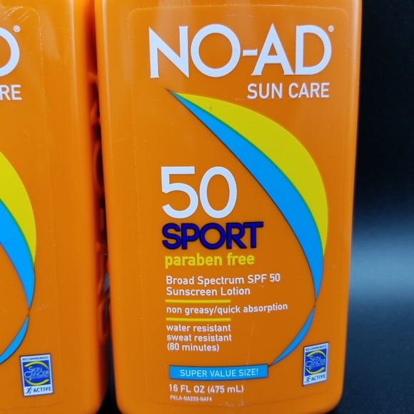 (2) NO-AD Suncare 50 SPF Sport Sunscreen Lotion - Picture 2 of 7